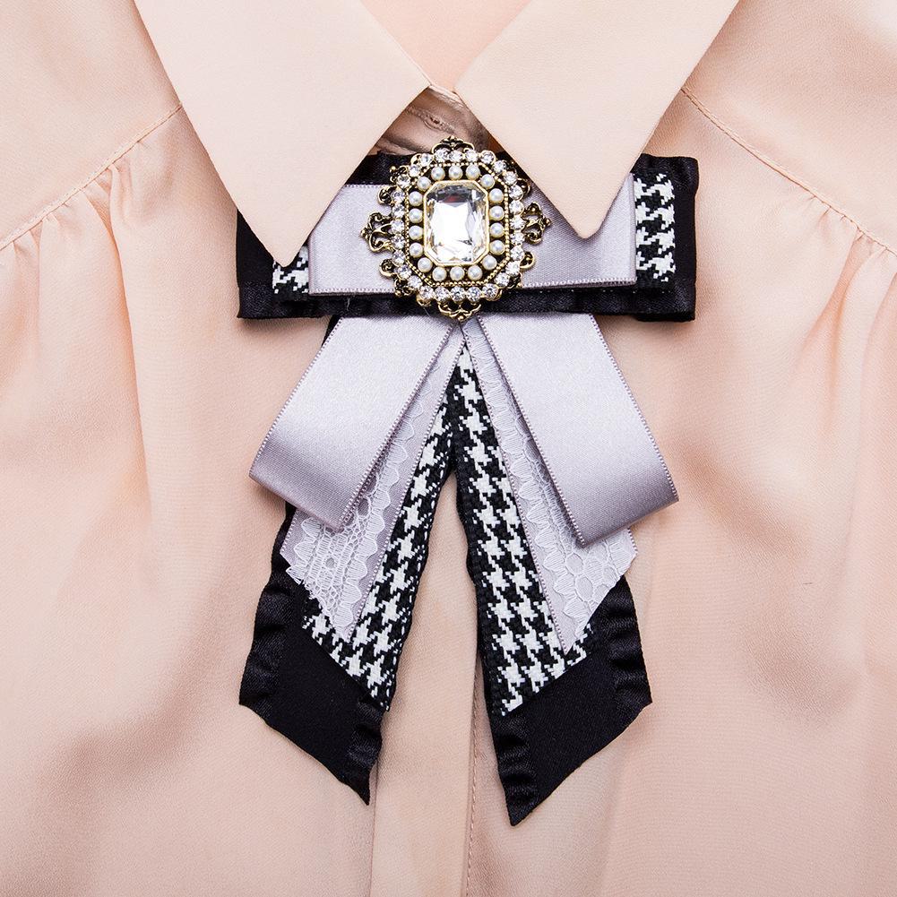 EH7894 Elegant Diamond Multi-layer Bow Brooch - Women's Fashion Accessory 