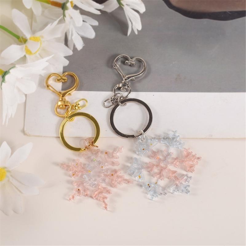 Premium Silicones Snowflake Pendant Molds High Temperature Resistant For Handmade Soap Candle Christmas Craft