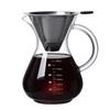 Thick Glass Hand-Pour Coffee Drip Pot & Cold Brew Sharing Cup