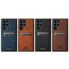 Leather for Magsafe Case for Samsung Galaxy S24 S25 Ultra S22 S23 Plus Note 20 Bracket Magnetic Back Cover with Card Holder L443
