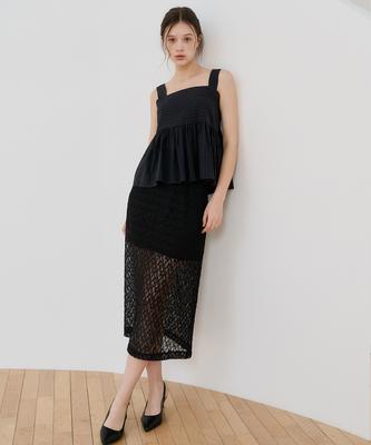 Bye Bye Seop Lace Skirt Black [T52]
