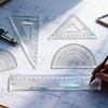 A Multifunctional Ruler 4Set Transparent Student Ruler Cute Cartoon Protractor for Student Exams Drawing Measuring Scale Ruler