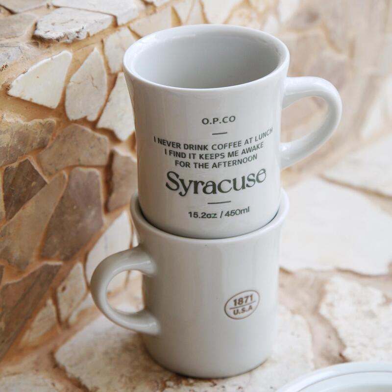 Pretty cup gift, high-quality porcelain mug, cafe mug with lettering brown