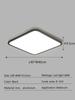 Living room ceiling light ultra-thin rectangular LED ceiling light Nordic bedroom home decoration indoor lighting fixtures