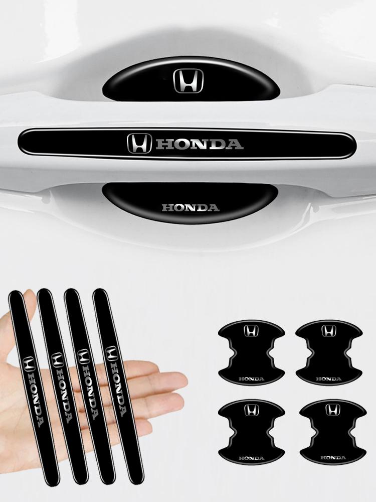 ARE1 Car Door Handle Bowl Stickers Anti-collision Protector For Honda Mugen Power Civic FIT Accord CRV 5th Jazz CRZ HRV Pilot Odyssey