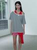 CERRIC V-Slit Layered Top _ Gray