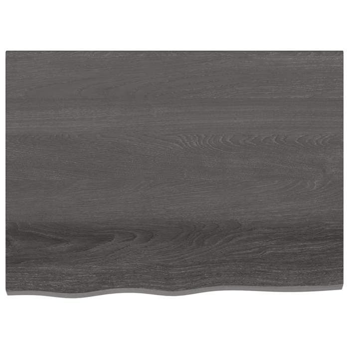 VidaXL Dessus de bureau gris foncé 80x60x2 cm bois chêne traité 3156422