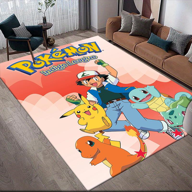 

Pokemon Character Illustration Square Area Rug, Non-Slip Floor Mat for Home Office, Perfect Gift for Pokemon Fans.chl 60x90cm