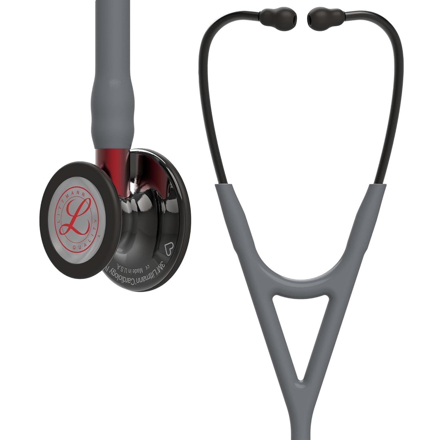 

Cardiology Limited Red Logo Heart High Polish Smoke Gray Red Black 6183 Littman Cardiology IV 3M™ Littmann® IV™ Stethoscope, Edition, Diaphragm, сірий колір