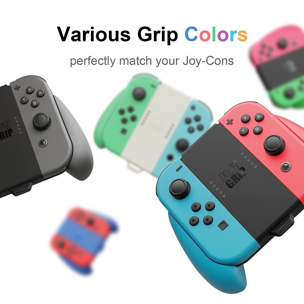 Skull JoyGrip Nintendo Switch OG Switch Joystick Portabil Reîncărcabil Suport Telecomandă cu Mânere Înlocuibile OLED Alb & Co. OLED, Controller Joy-Con