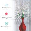 Delicate Vases Floral Curtain Living Room Bedroom Transparent Tulle Chiffon Voile Kitchen Window Curtains Sheer Made Of Polyester Sitting Decor