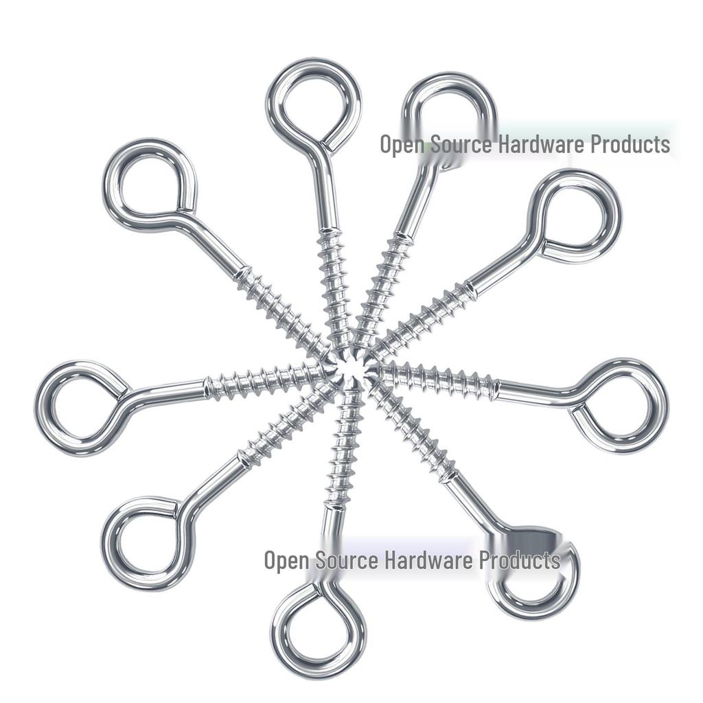 High-Quality Metal Silver Self-Tapping Screw Eye Bolt Ceiling Hook