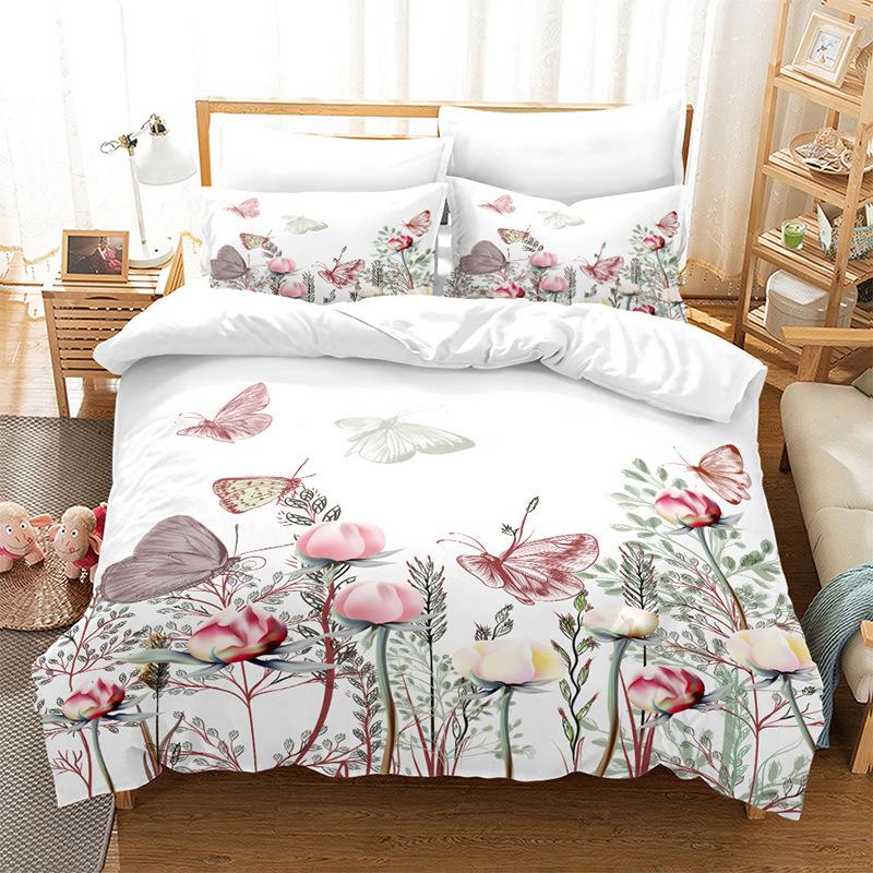 

Модная технология печати, 3D цифровая печать, постельное белье, пододеяльники, наволочки, комплекты из трех предметов 140*200