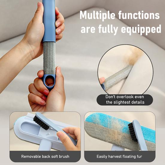 Yousheng Pet Hair Remover Long Handle Reusable Lint Cleaner for Dog Cat Hair Multi-functional Fur Removal Brush for Couches Carpets Car Seat Clothes