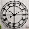 Clock Iron Hand-Crafted Black Extra Large Wall Clock/One Year Warranty / 9053-42, Analog, 42 Inch