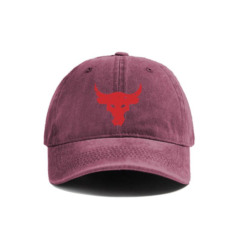 Dwayne Johnson Brahma Bull Baseballkappe Sommer Used Dad Hats Unisex Outdoor Verstellbar Baumwollkappen MZ-440