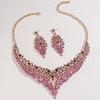 Exquisite Necklace Earring Set Fashion Clavicle Chain Elegant Jewelry Set  Festival Gifts
