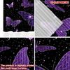 2D flat printing 2pcs Window Treatment Curtains Butterflies in Starry Night Digital Printed Polyester Drapes All Season Party &