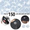 150Pcs Rubber Pin Backs Locking With Storage Case Keepers for Brooch Tie Hat Badge