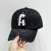 Hat Baseball Cap Cowboy Washed and Old Letter Men's and Women's New European and American Simple Korean Version Soft Duckbill Hat with High-end Feel