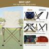 Portable Outdoor Folding Chair, Black Train Stool for Camping and Sketching with Backrest & Storage Bag