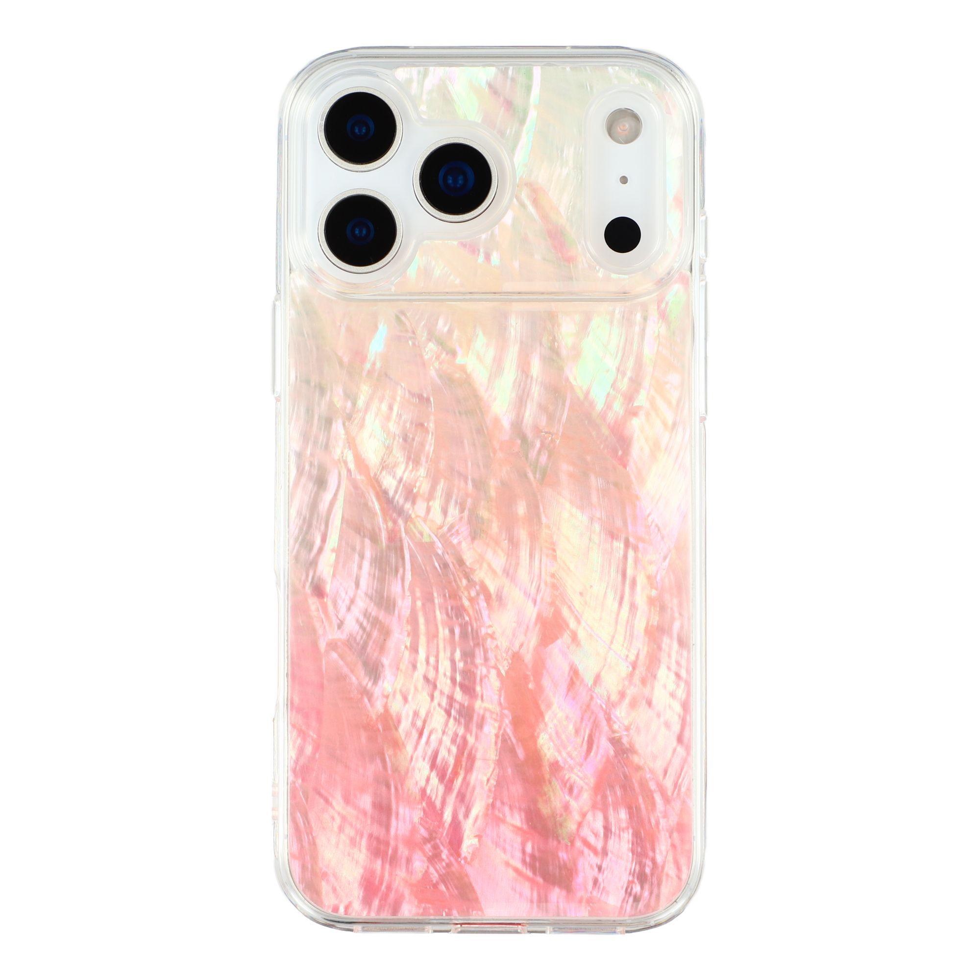 

JAUCASE For iPhone 17 Pro Magnetic Case Natural Seashell Design TPU Phone Back Cover