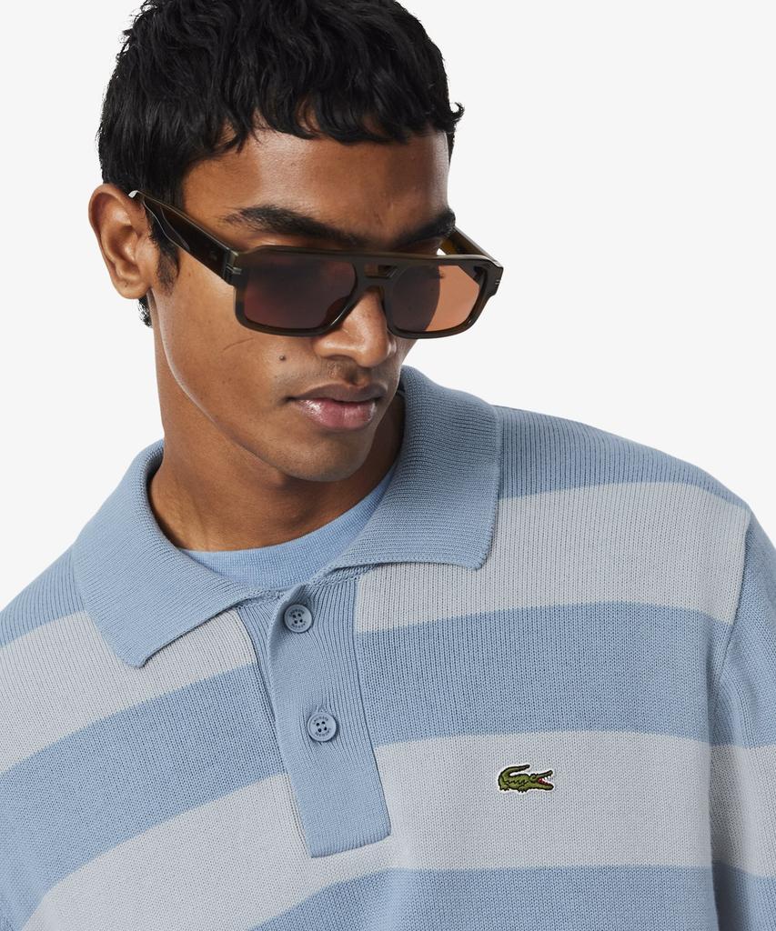 LACOSTE Men'S Bold Stripe Cotton Sweater Polo Shirt Ah0488-56N Vdb