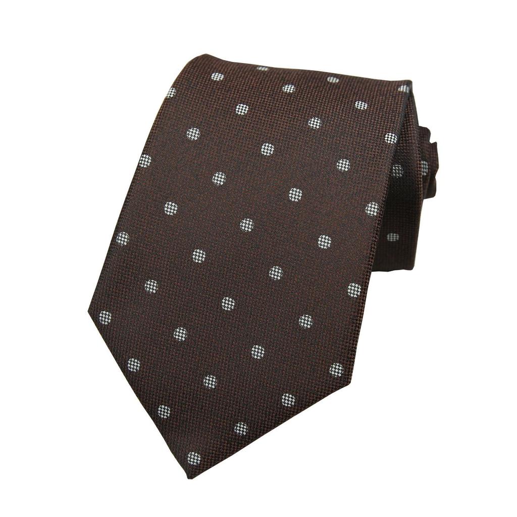 Retro Polka Dot and Stripe Men's Tie - 8cm Business Casual Korean Style Fashion Accessory