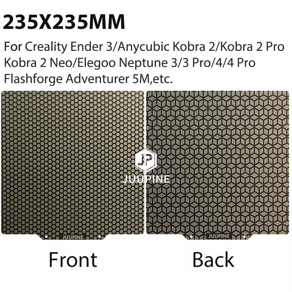 Für Ender 3 Elegoo Neptune 4 Pro Pet Peo Pey Bauplatte Pei Glatte Platte 235x235 Ohne Magnetische Basis 3D-Drucker Heizbett