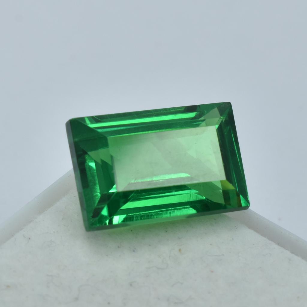 Green Garnet 9.95 Ct Natural Loose Gemstone Extremely Rare Emerald Cut CERTIFIED SU-320