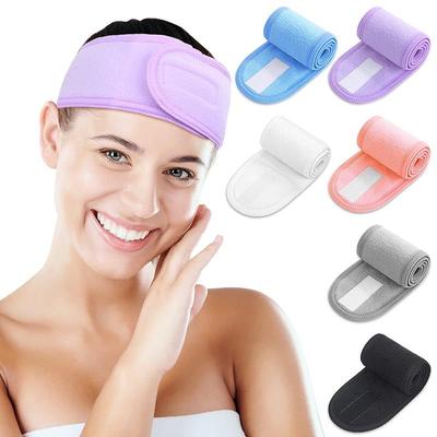 Faixa de cabelo larga ajustável antiderrapante para ioga, spa, banho, maquiagem, lavagem do rosto, acessórios de maquiagem feminina, faixa de cabeça pós-parto