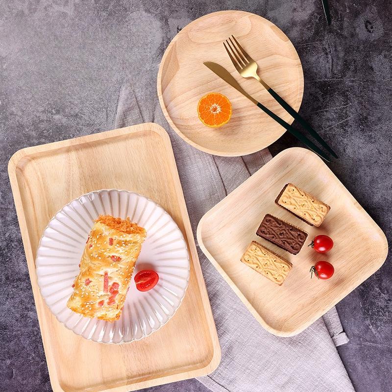 Rubberwood Square Serving Tray