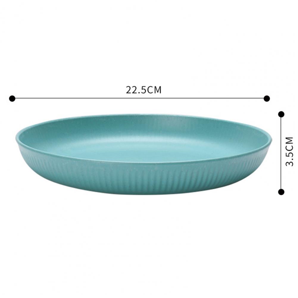 6 Pcs Unbreakable Plates Set Space-saving Colorful Healthy Outdoor Dining Eco-friendly Dinner Plates Home Supply Kitchen Bone