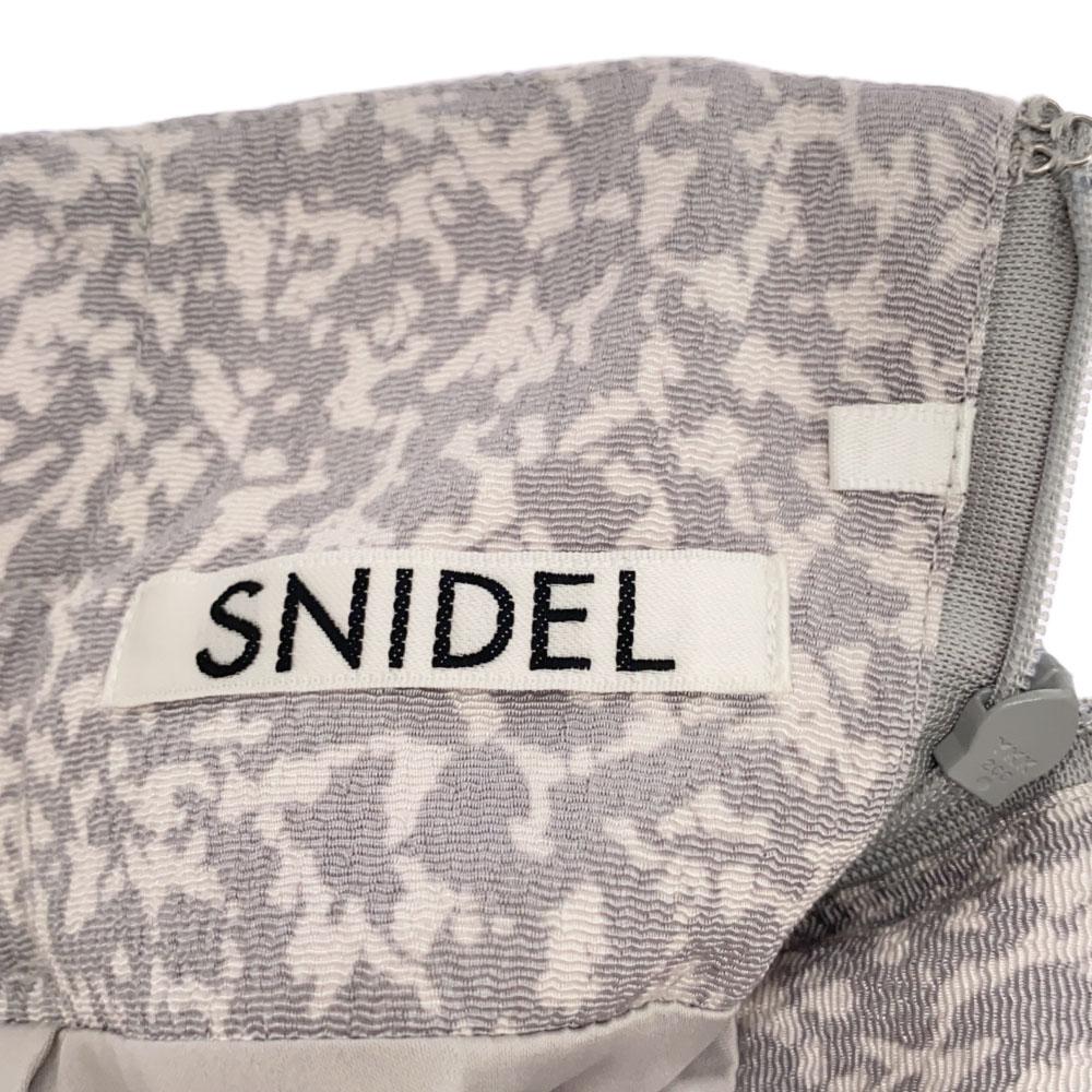 SNIDEL SWFS214154 Overall Handle Long Length High Waist Mermaid Print Skirt Women Used