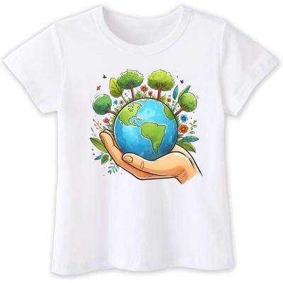 Camisetas para Niños Niñas Niños Camisa Día de la Tierra, Camisetas para Bebés Niños Niñas, 2-6T, Camisa Día de la Tierra para Niños