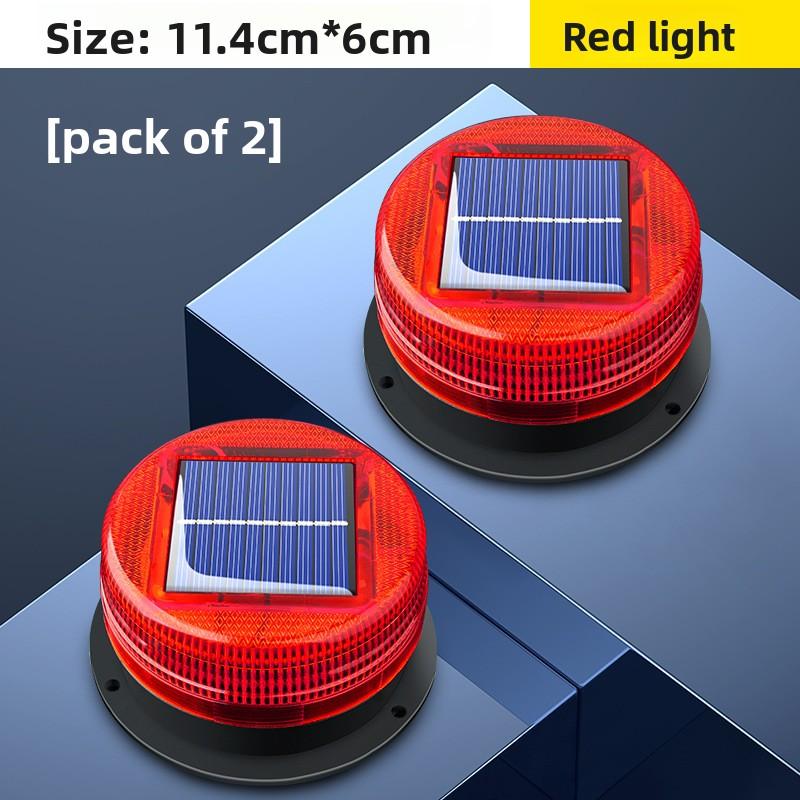 Solar LED Magnetic Warning Light Car Truck Vehicle Wireless Strobe Beacon Flashlight Emergency Signal Night Sensor Flashing