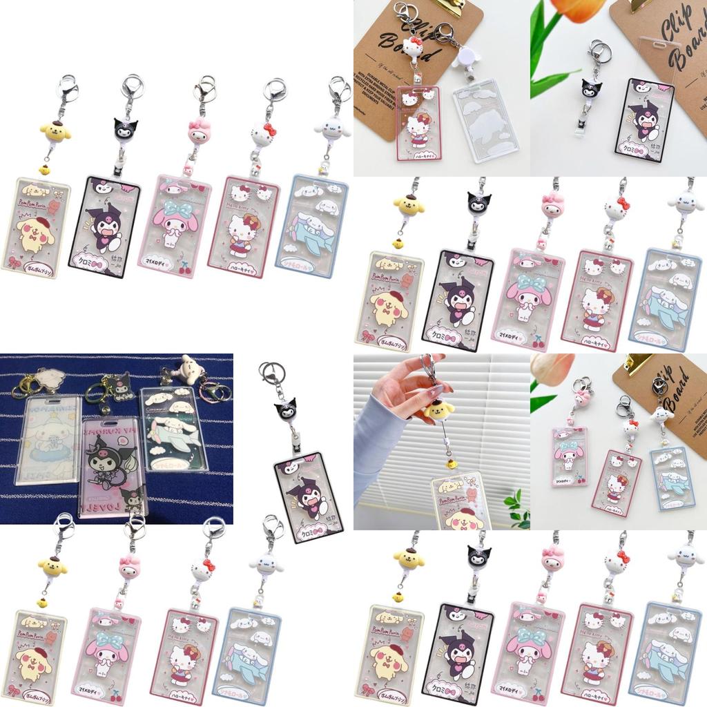 Transparent Card Sleeve With Sario Meledy Pudding Dog Print For School And Office