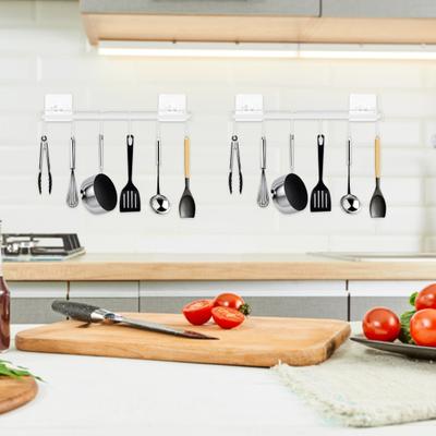1 set salvaspazio ampia applicazione pratico nessuna perforazione richiesta portaoggetti da parete per pentole, padelle e posate portautensili da cucina