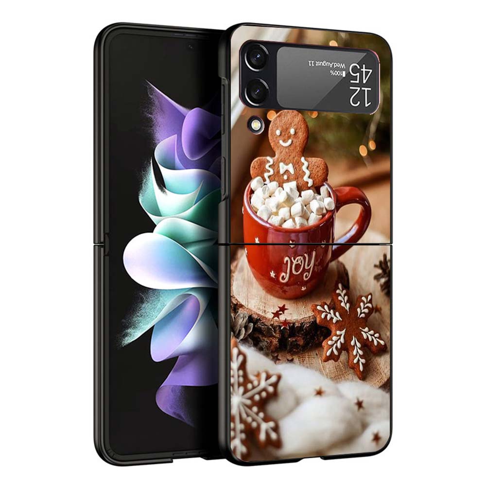 Winter Coffee Christmas Phone Case For Samsung Galaxy Z Flip7 Flip6 5G Flip5 Flip4 Flip3 ZFlip 7 6 3 4 5 Shockproof Back Cover G