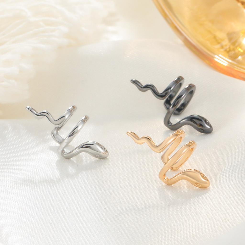 Ins Minimalista Forma de Serpiente Ear Cuff Sin Perforación para Mujer Tendencia Único Pequeño Clip de Oreja de Serpiente Estilo Frío Uso Diario Fiesta Accesorio de Oreja Estético