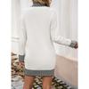 Women's Temperament Casual Color Blocking Sweater Dresses