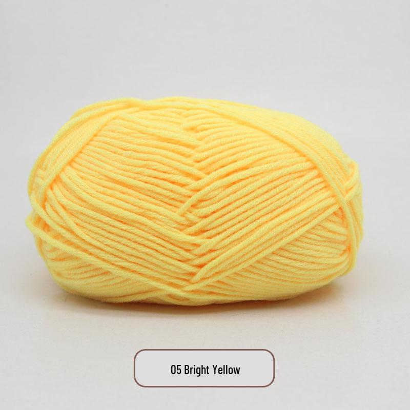 5-Strand Milk Cotton Yarn Scarf & Hand-Knitted Hat Yarn - Baby Soft, Medium Thickness, Free Shipping