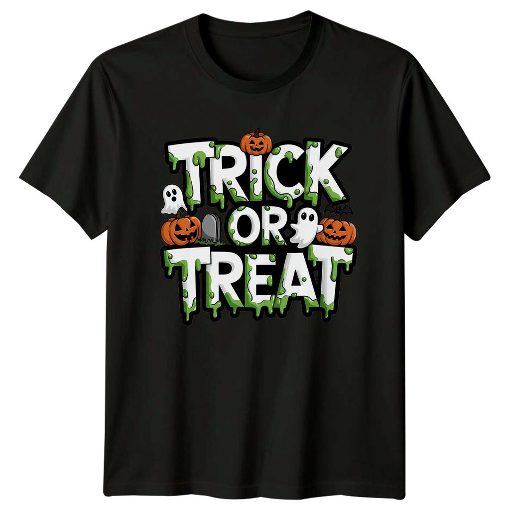 Trick Or Treat Halloween Holidays Unisexs TShirt Unisexs Tee Spooky Graphic Top