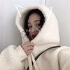 Lamb Plush Thickened Hooded Sweater For Women In Winter, Korean Version, Loose, Lazy, Versatile, Student Pullover, Solid Color Coat