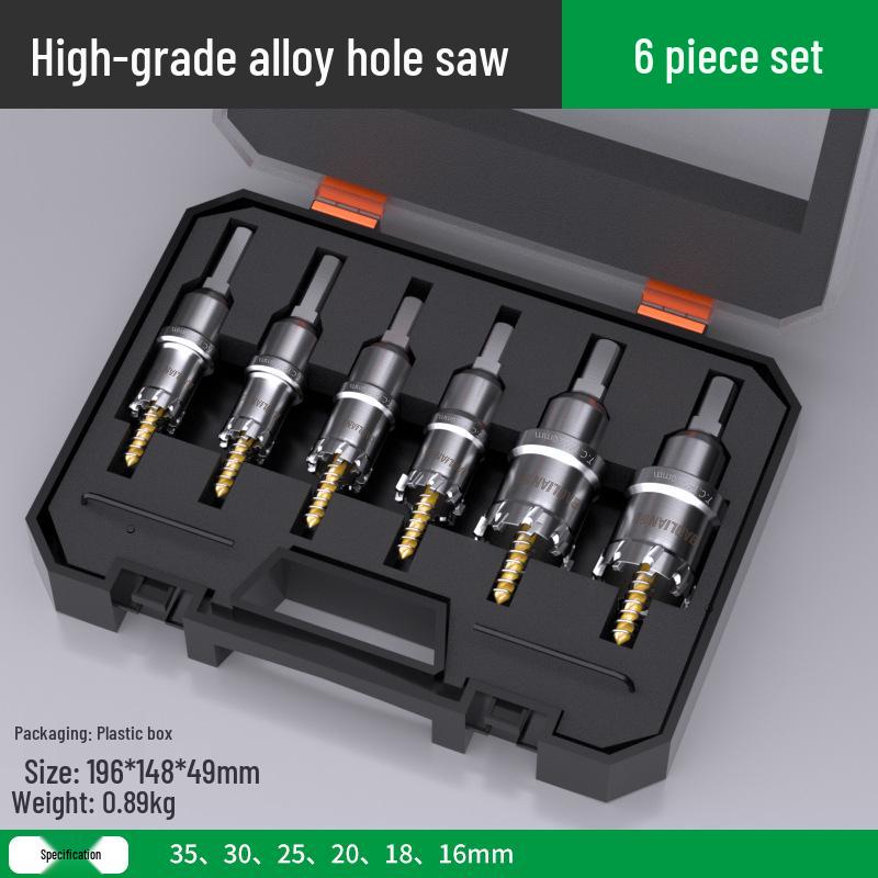 Stainless Steel Alloy Hole Saw for Woodworking & Metal Drilling