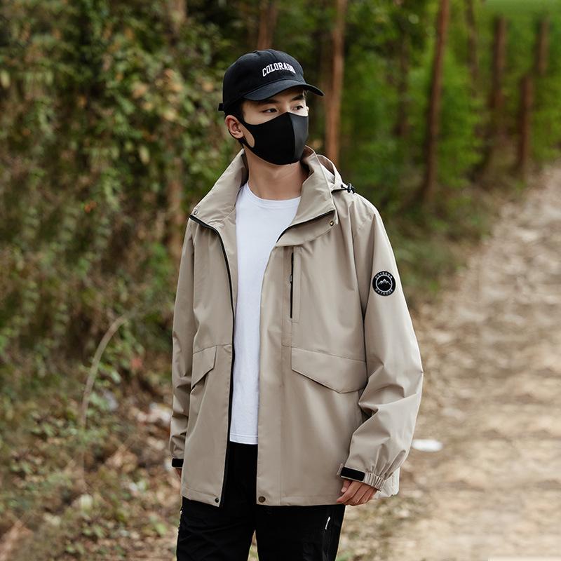 

Jacket Men s New Summer Thin Outdoor Three-in-one Jacket Soft Shell Mountaineering Jacket Women s Waterproof and Windproof 4XL