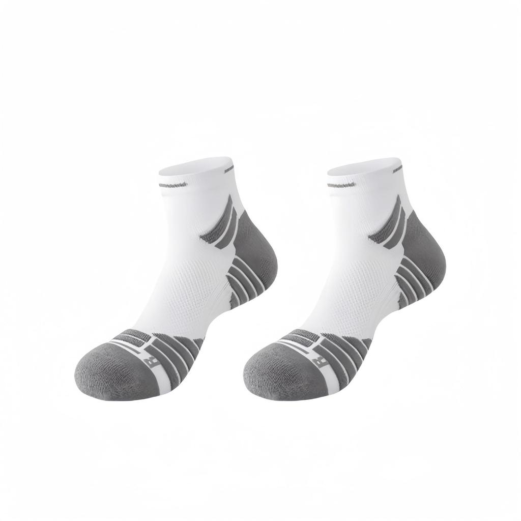 Men's Anti-Odor Marathon Running Socks - Spring/Summer Mid-Calf, Thickened Towel Bottom, Sports/Hiking, Long Distance/Basketball