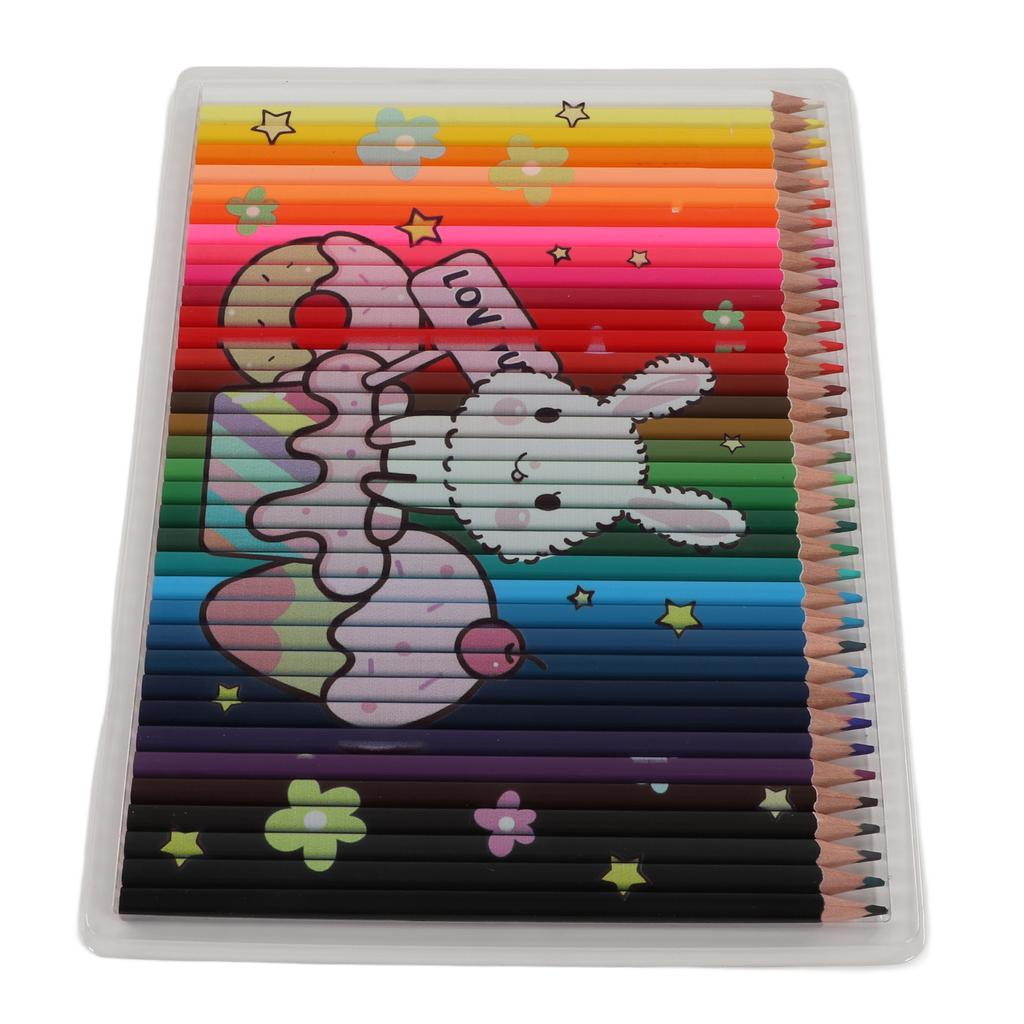 36Pcs Puzzle Colored Pencil Bright Colors Cute Pattern Jigsaw Design Oily Colored Pencils for
