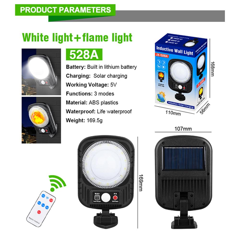 Flood Wall Lamp Motion Sensor Human Body Induction Garden Light 3 Lighting Modes Remote Control 1500LM for Garage Garden Terrace