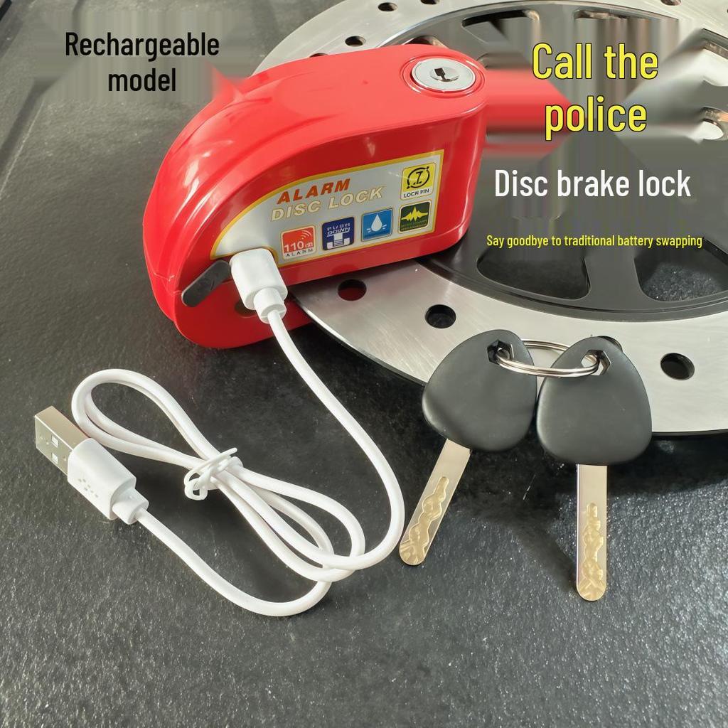 Cerradura de Disco de Freno Antirrobo Recargable para Bicicletas y Patinetes Eléctricos - Modelo Nuevo